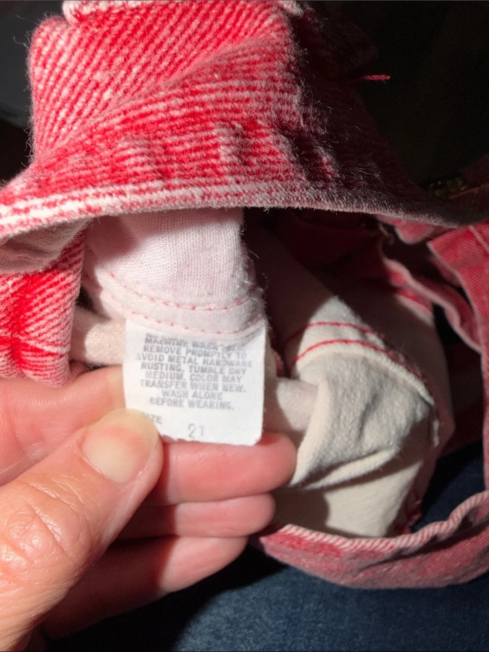 OshKosh B'Gosh Vestbak Genuine Article Red Denim Overalls Bibs Size 2t